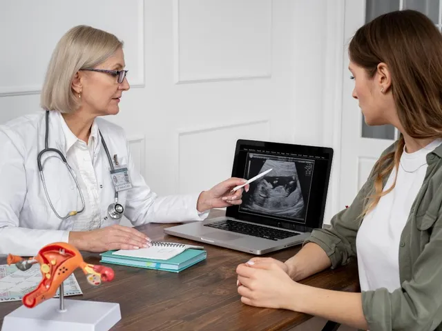 Врач-гинеколог консультирует пациентку о причинах молочницы